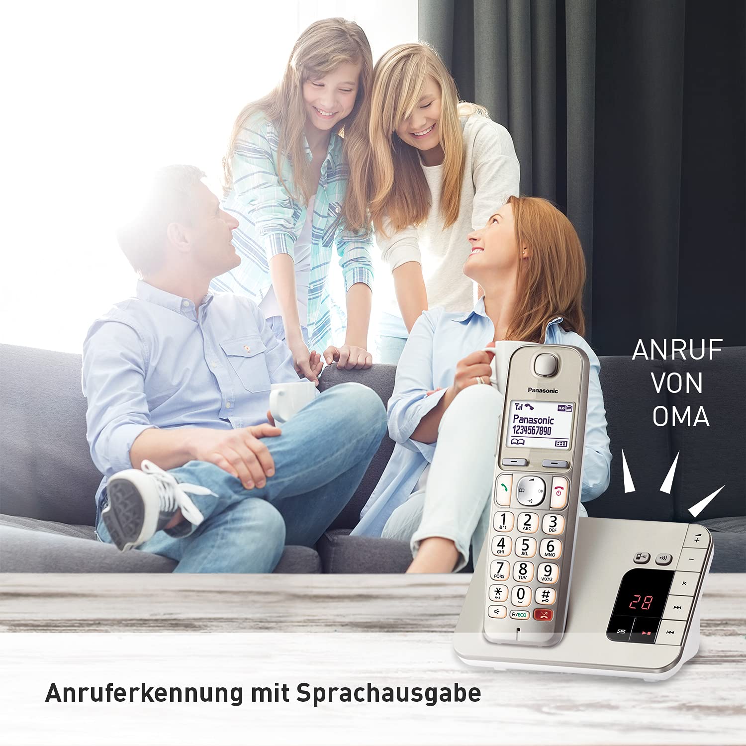 Panasonic KX-TGE262GN telefono Telefono DECT Identificatore di chiamata Champagne