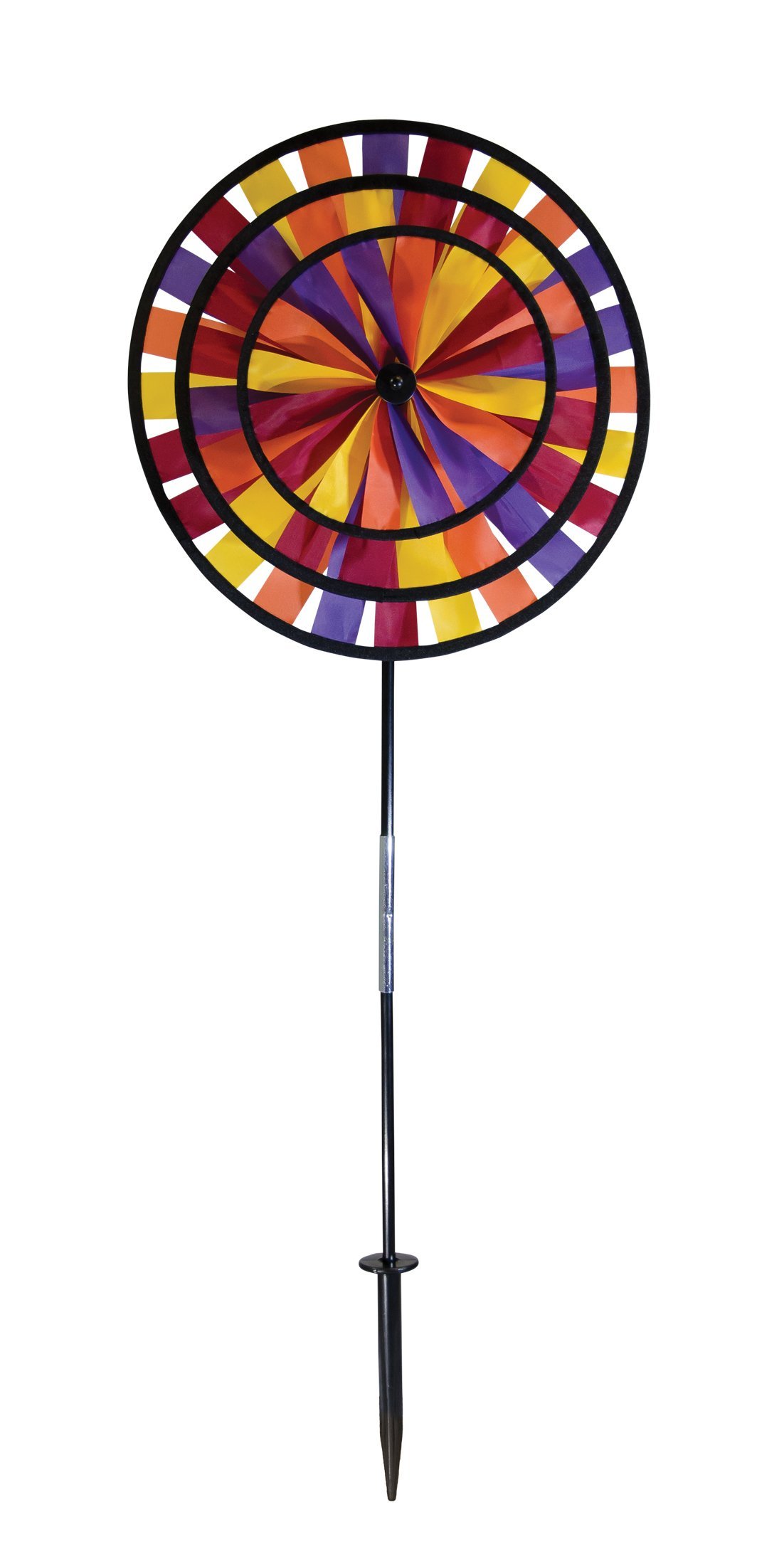 In the Breeze Autumn Triple Wheel Spinner- Ground Stake Included - Fall Themed Decor for Your Yard and Garden-image-36