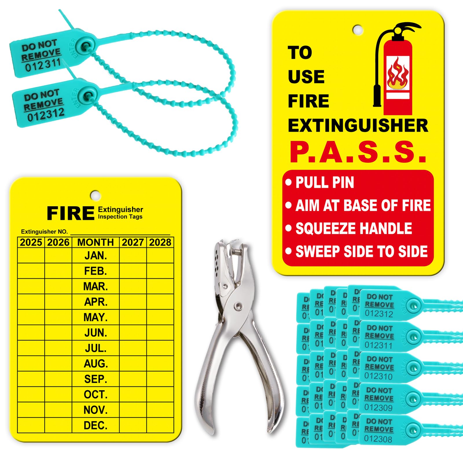 Fire Extinguisher Tags - Monthly Inspection Kit -1 Fire Extinguisher Tags - Monthly Inspection Kit -1