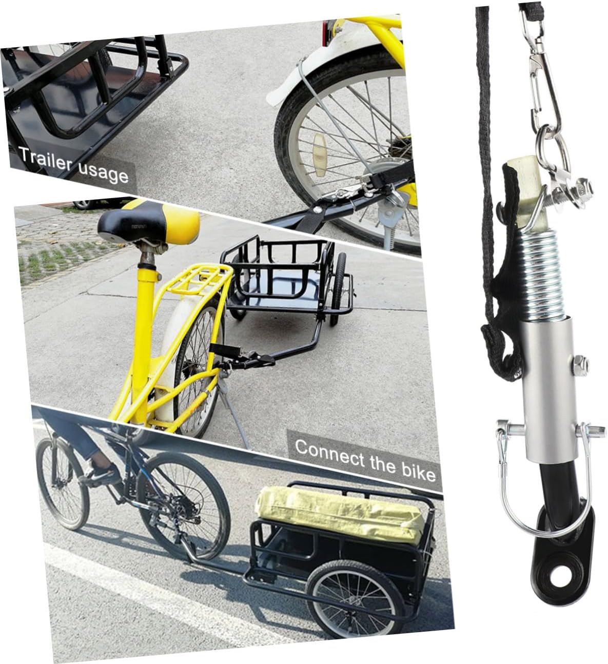 VOSAREA 2pcs Bike Trailer Hitch Connector Metal Adapter for Quick Release Compatible Bicycles and Electric Bikes Easy Installation Not for Disc Brakes