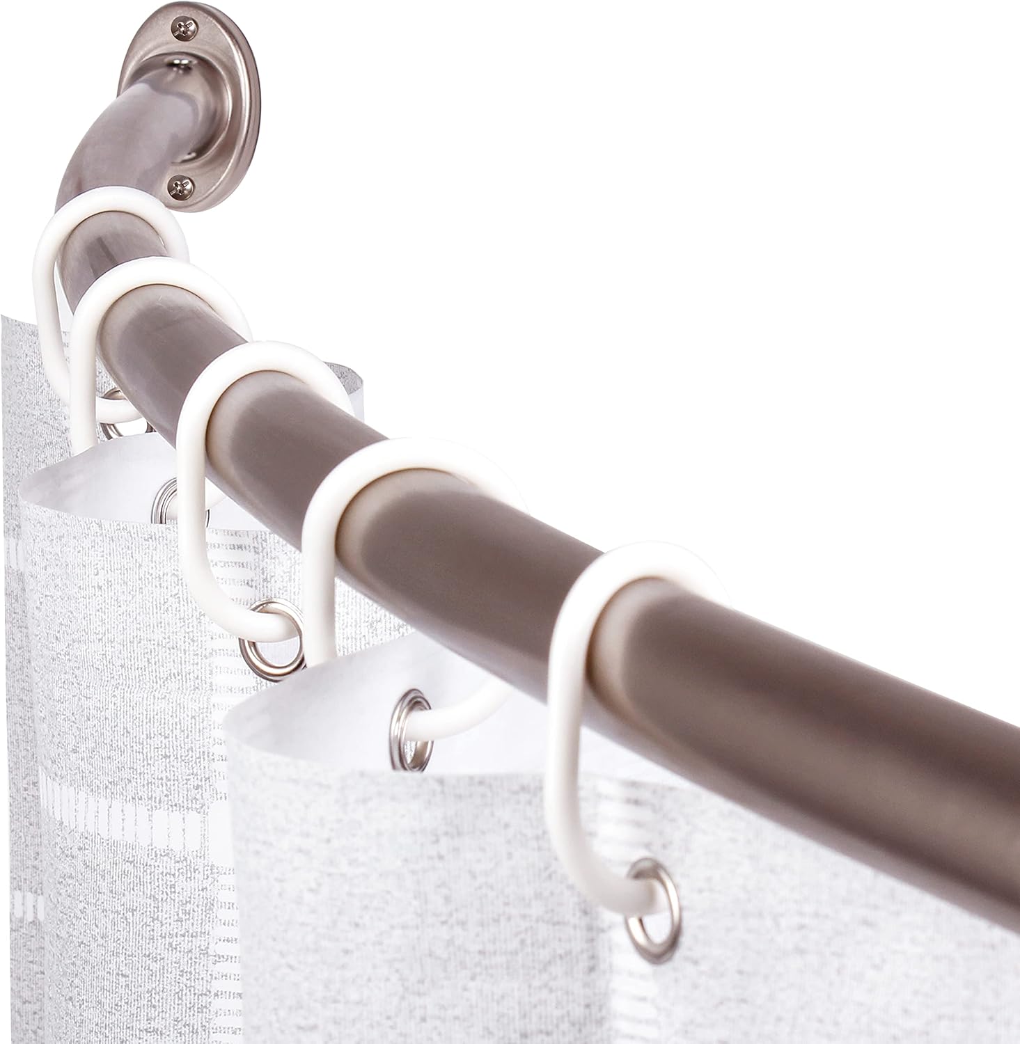 Curved Shower Rod for Bathroom, 3870 Inch Shower Curtain