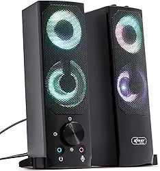 Caixa de Som Gamer Soundbar 12W Rms Real Torre Led Rgb Alto Falantes Subwoofer Estéreo P2 Usb Pc Computador Notebook Mac Tv