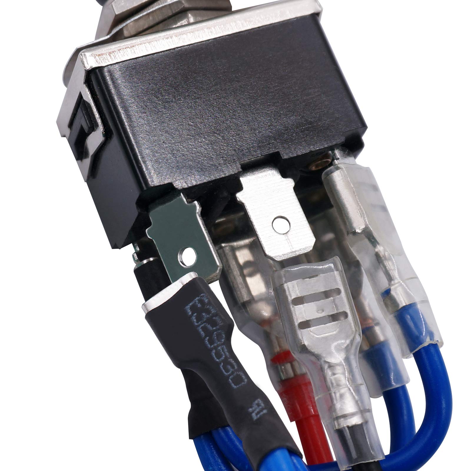 TWTADE Waterproof Latching Reverse Polarity Switch 12V 10