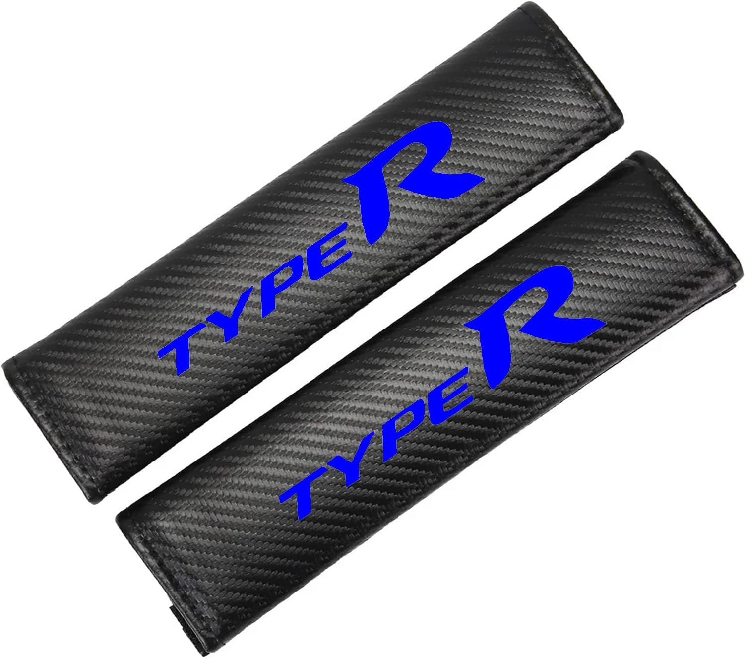 2Pcs Car Seat Belt Pads, for Hon-da Type R Jazz FIT, Carbon Fiber Leather Shoulder Protector Cover Adults Kids Travel Cushion Harness Pads Auto Interior Accessories,Blue