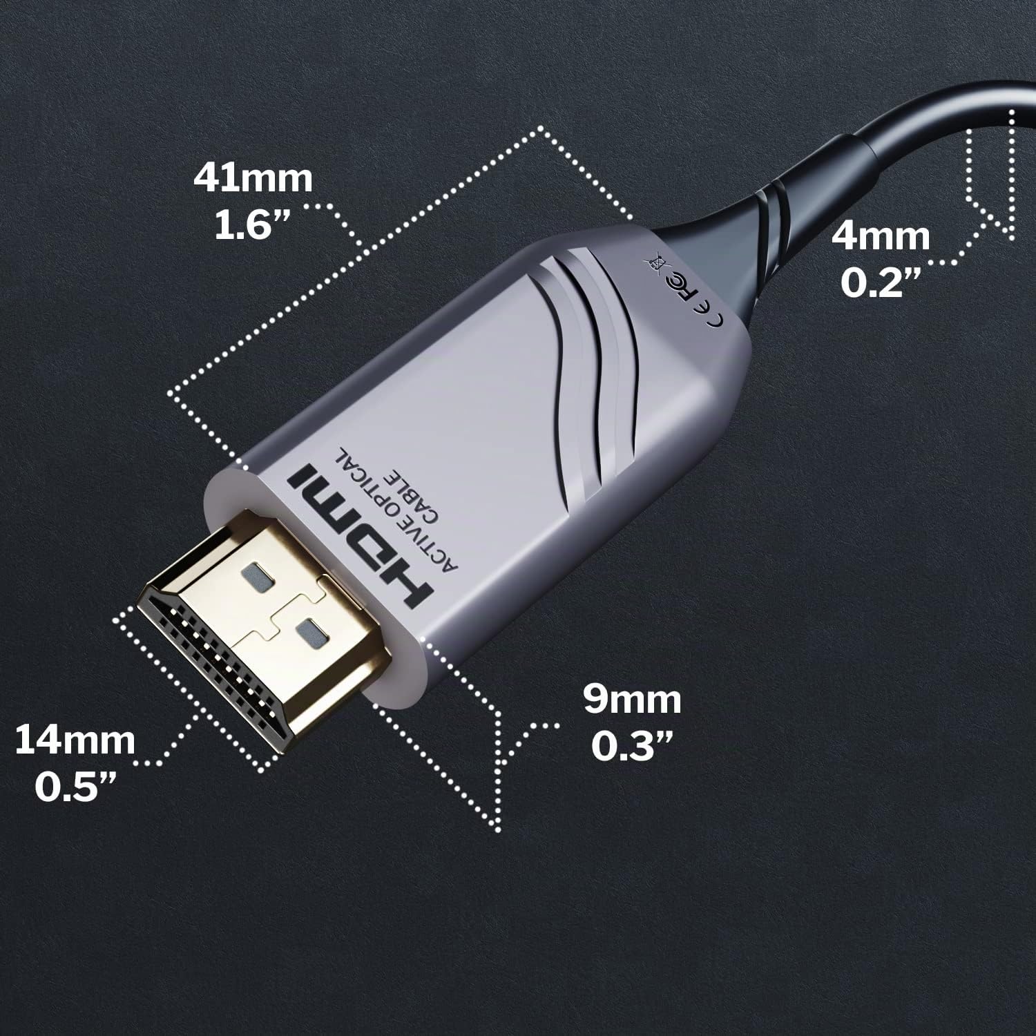 KabelDirekt – 8K HDMI 2.1b cable óptico – 15m – certificado | HDMI 2.1b – Ultra High Speed, 48G, 8K@60Hz, con licencia oficial, cable de fibra óptica flexible, gris/negro