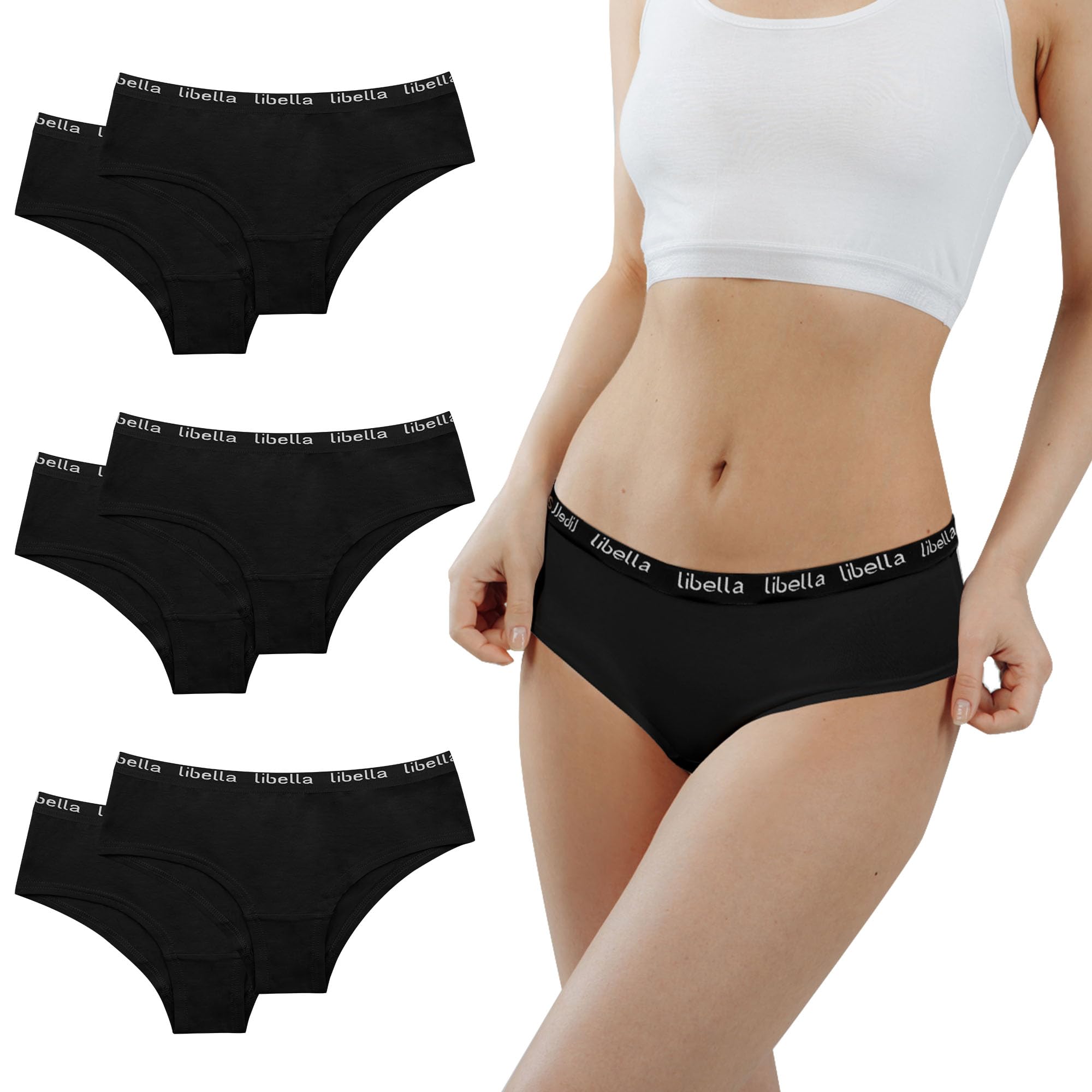 Desanlapi Unterhosen Teenager Mädchen Baumwolle Unterwäsche Stretch Slips Bequem Pantys Mädchen Schlüpfer für Teen 8-18 Jahren 6er Pack