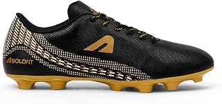 Boldfit Football Shoes for Man Studs Shoes for Men TPU Sole Synthetic Soccer Shoe ApexElite Black UK 07 Price In India