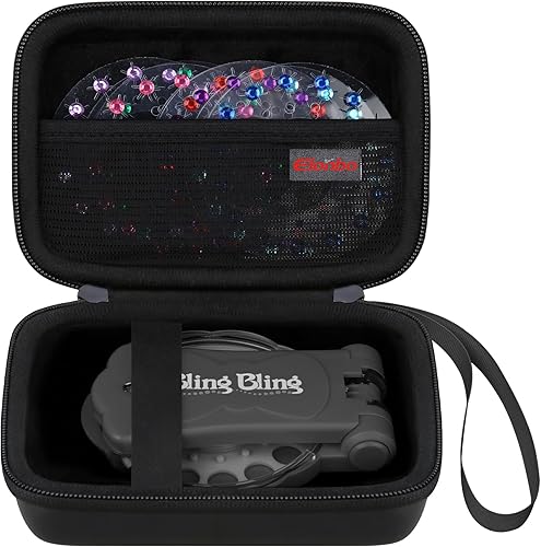 Elonbo Estuche de transporte para la colección Blinger Deluxe Glam, gemas de repuesto, kit Bedazzler con diamantes de imitación, gemas para el