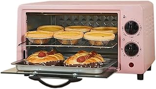 BTURYT Mini Horno de 12 litros, Horno de convección multifunción, Puerta de Vidrio Templado, Calentamiento rápido y Ahorro de Espacio, Temporizador de 600 W y 60 Minutos (Color: Rosa)
