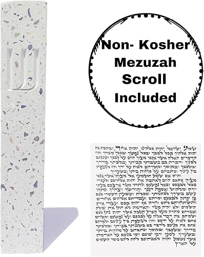 Miniatura 24 de A&S - Funda moderna de mezuzah de piedra, cubierta de mezuza para protección de desplazamiento, fácil de despegar y pegar, regalo de vivienda