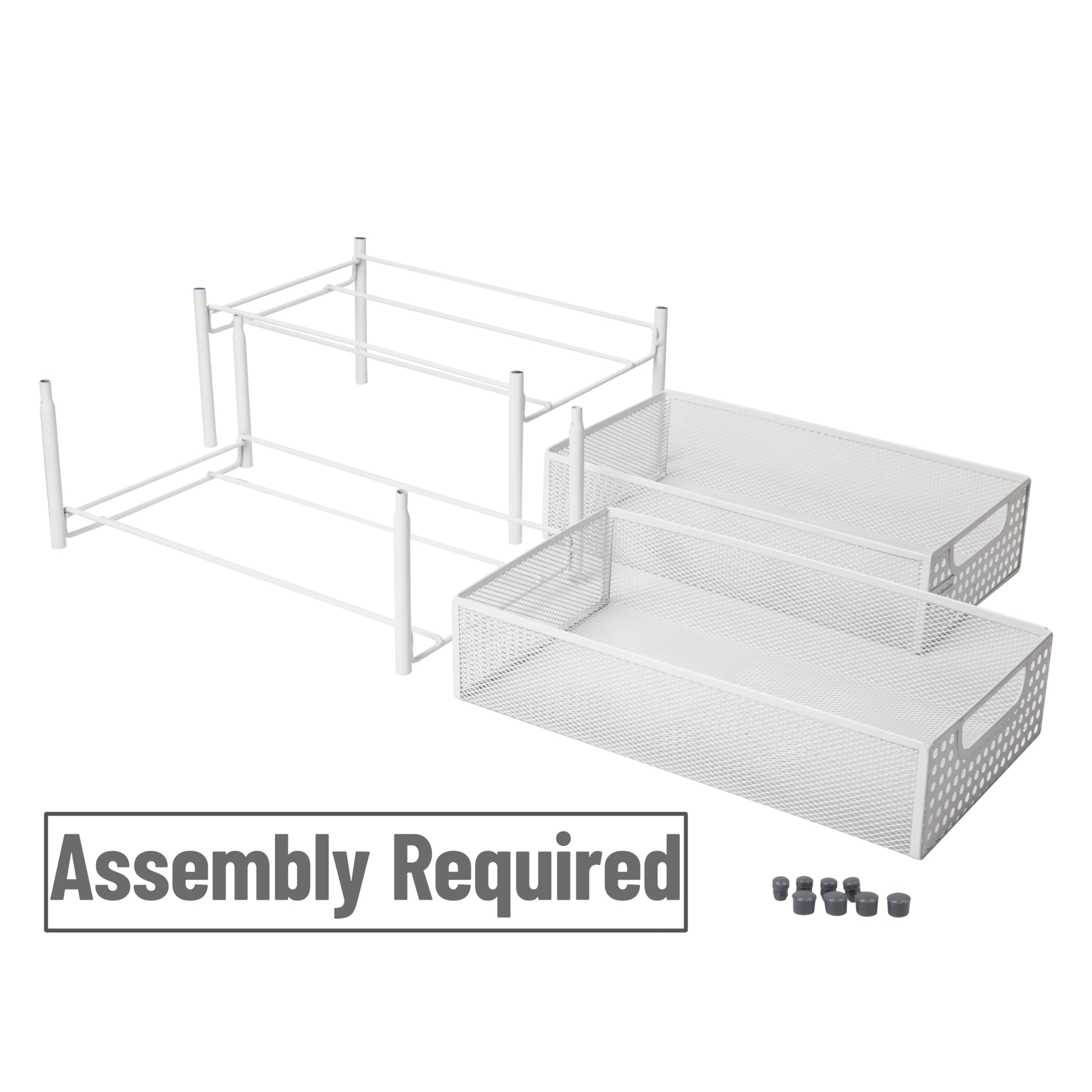Mind Reader Accessory Organizer, Supply Storage, Desktop, Crafts, Office, Metal Mesh, 8"L x 12.5"W x 11.25"H, White