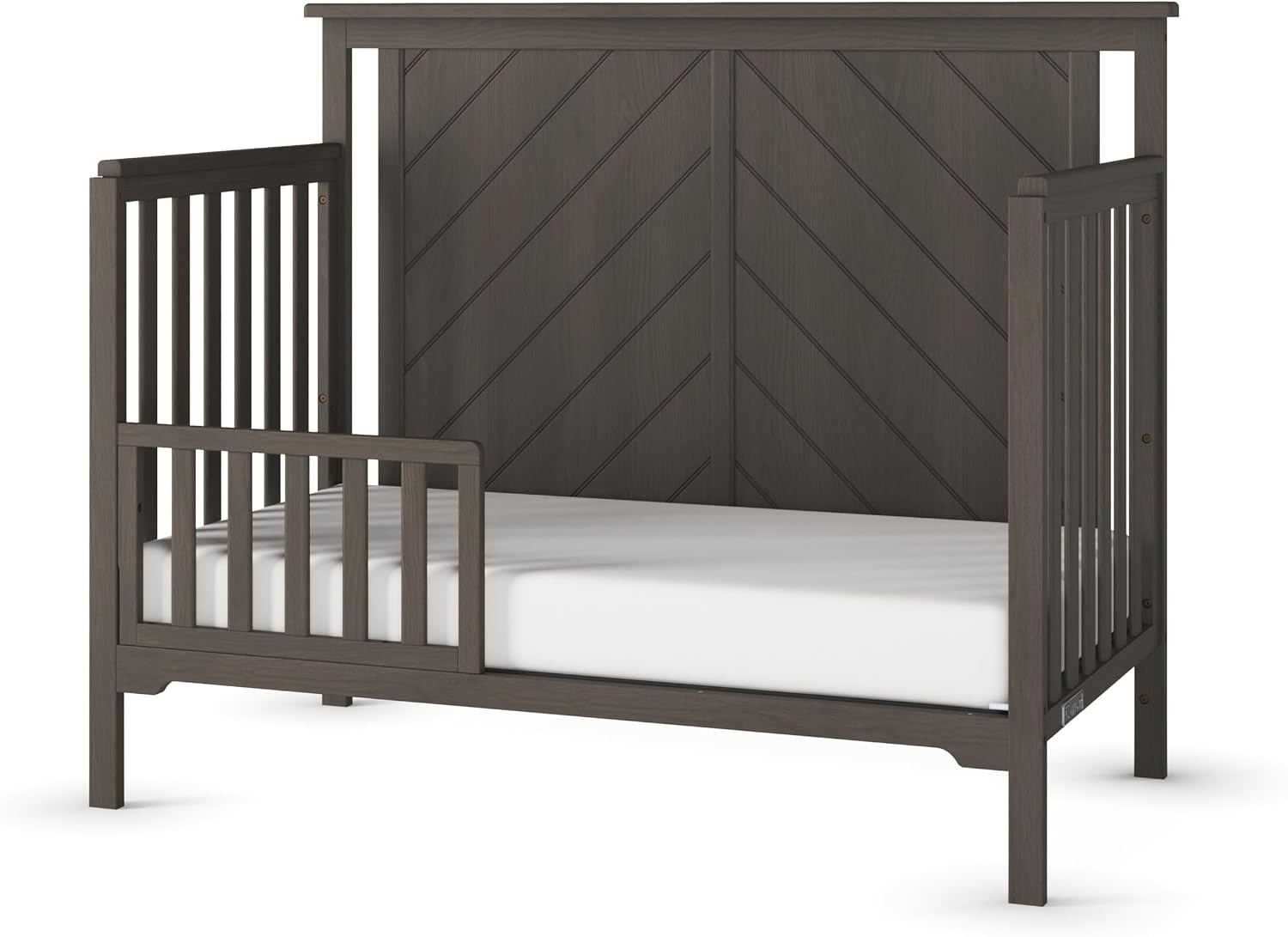 Child Craft Toddler Bed Guard Rail Converts London and Hampton 4-in-1 Convertible Crib into Toddler Bed, Made of Pinewood, Non-Toxic Finish (Dapper Gray)