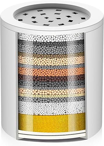 Cobbe Cartucho de filtro de ducha de 20 etapas para filtros de regadera de agua dura, 1 paquete de cartuchos reemplazables, filtro de agua de ducha