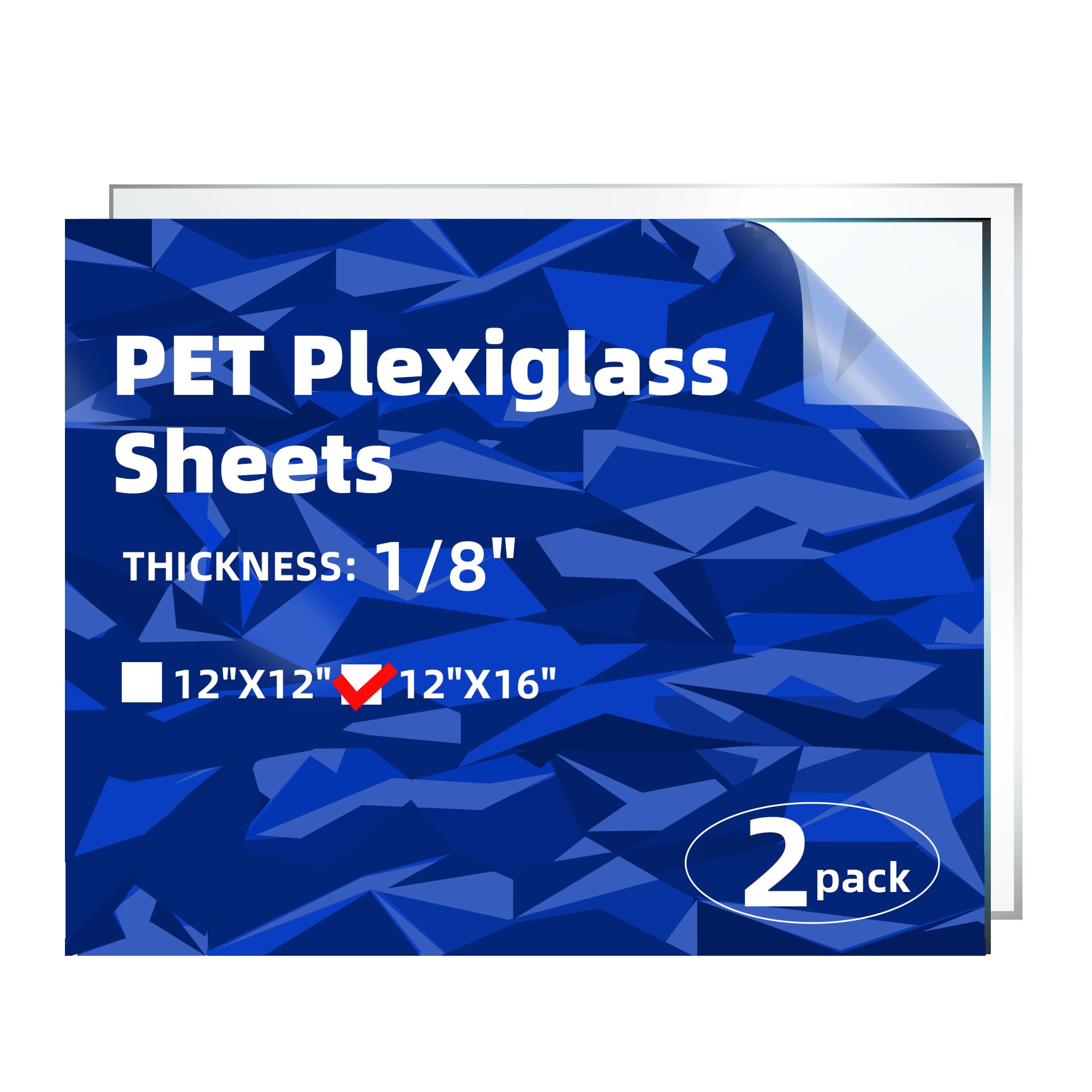 PET Acrylic Sheets - 2 Pack 1/8" Clear Sheets -1