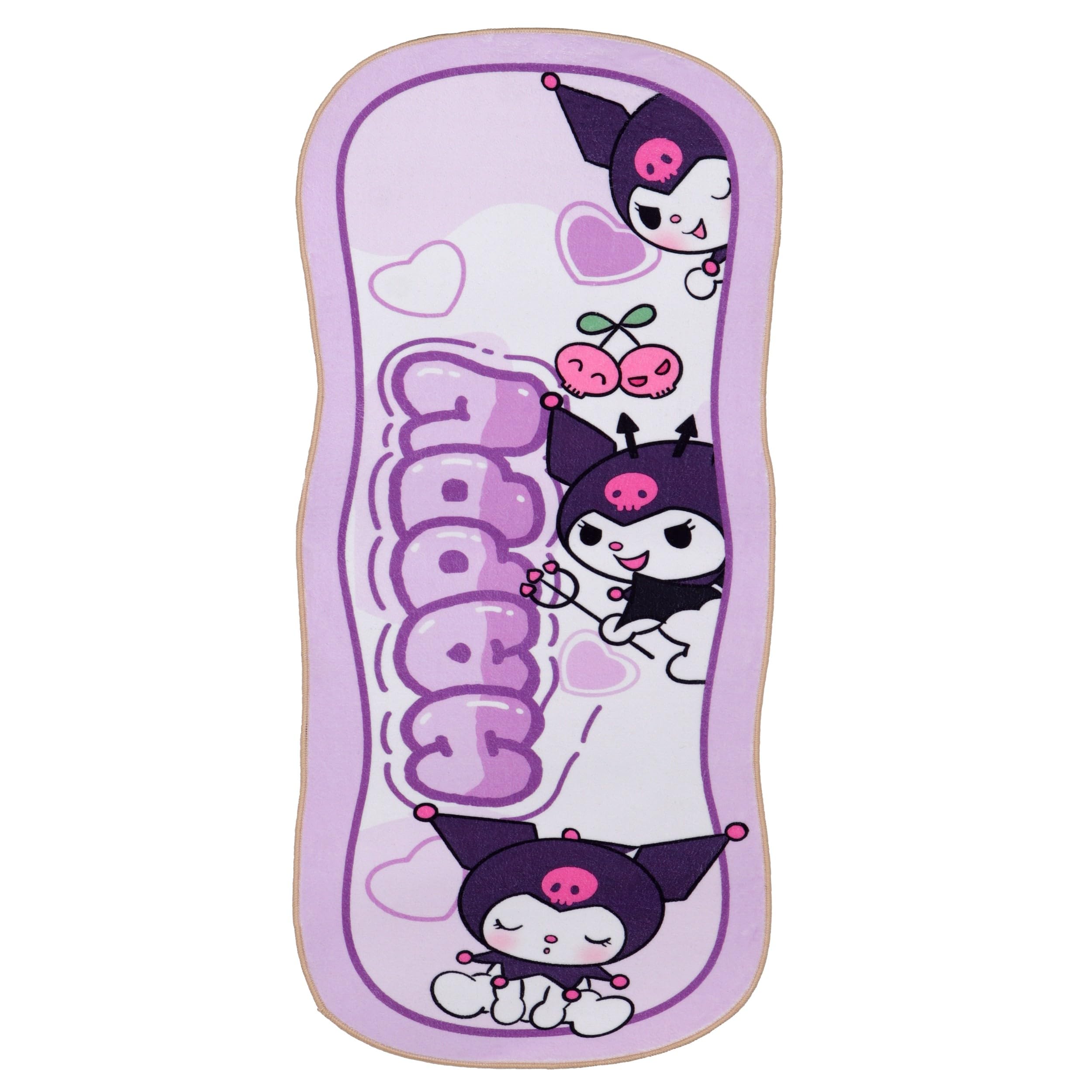 Roffatide Anime Cartoon Cute Area Rug - Irregular Fluffy Plush Mat Blanket for Indoor Living Dining Room Home Decor, Evil Rabbit, 40 x 100 cm (15.7 x 39.4 inch)