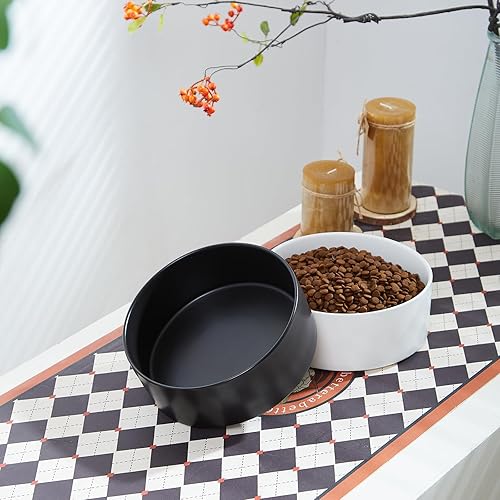 Miniatura 7 de Cuenco de cerámica para perros de 8 pulgadas, cuenco clásico de 70 onzas para perros de razas medianas y grandes, plato antideslizante de alta