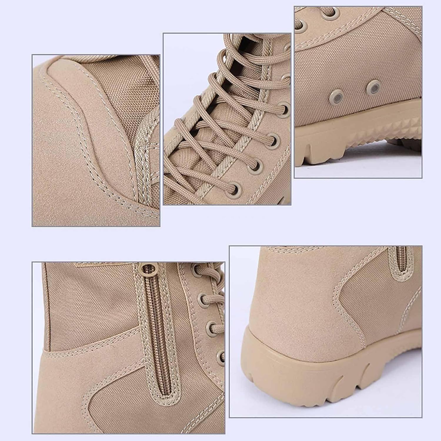 NVBHOF High-Top Tactical Outdoor Boots, Lightweight Lace Up Tactical Combat Boots, Waterproof Breathable Men's Military Tactical Combat Boots, for Combat Desert Boots