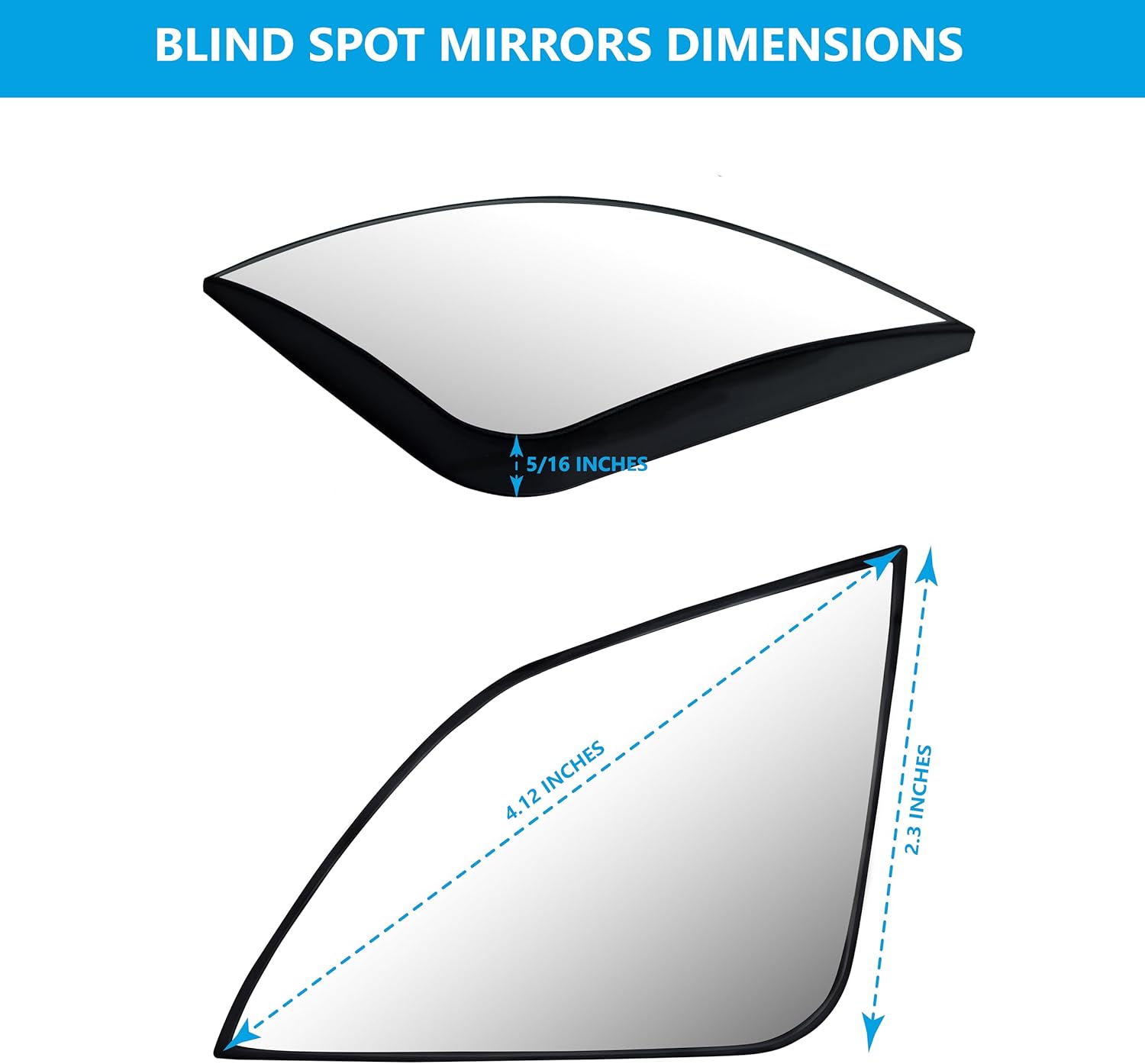 Convex Stick On Custom Fitted Blind Spot Mirrors Compatible With Toyota Camry 2018-2025- Engineered to Provide A Wider View
