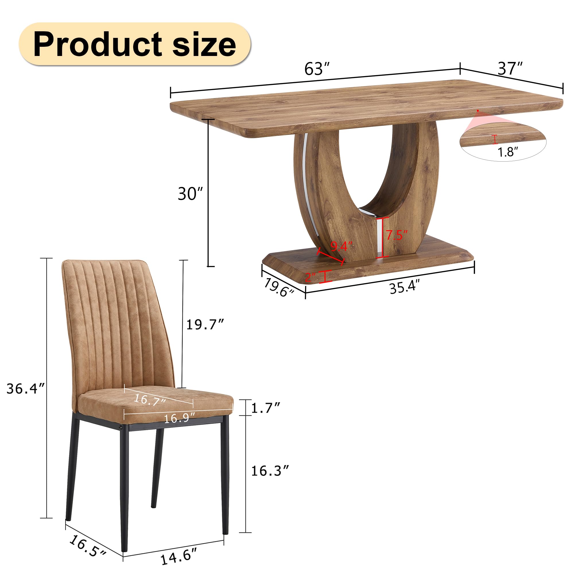 家具 WHAT WE WANT  TAKIBIDAIMITAINATABLE Amazon.com - ZckyCine Kitchen & Dining Room Tables for 6-8