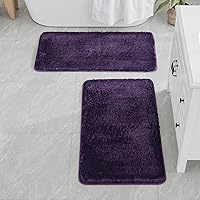 Vista 89 de MIULEE - Juego de 2 tapetes para baño, absorbentes, microfibra esponjosa y gruesa, con reverso antideslizante, lavable a máquina, para baño, ducha