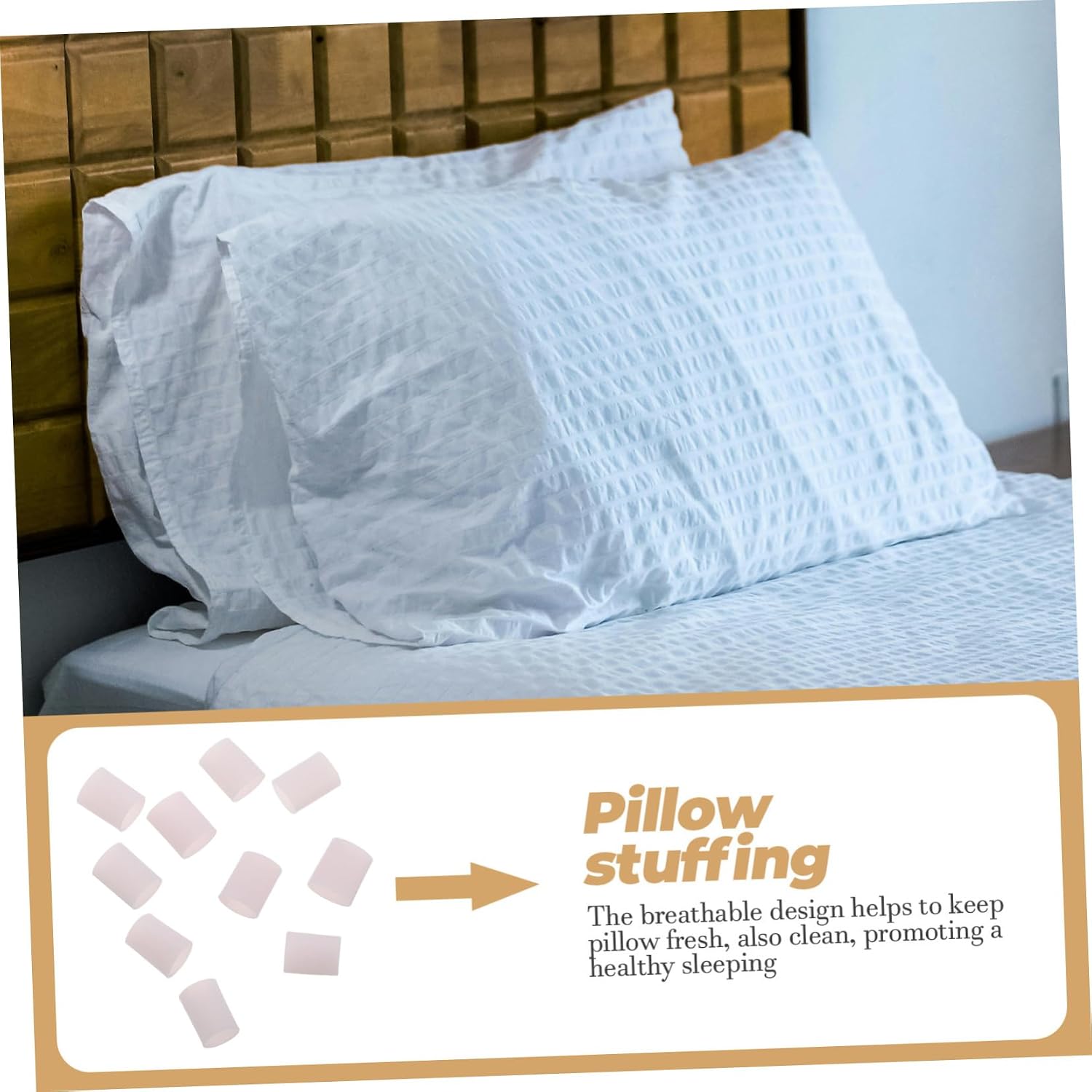 1bag Soft Tube Pillow Stuffing Refill for Comfortable Elasticity Breathable Design Removable Filling for Easy Cleaning TPE Material for Neck Support