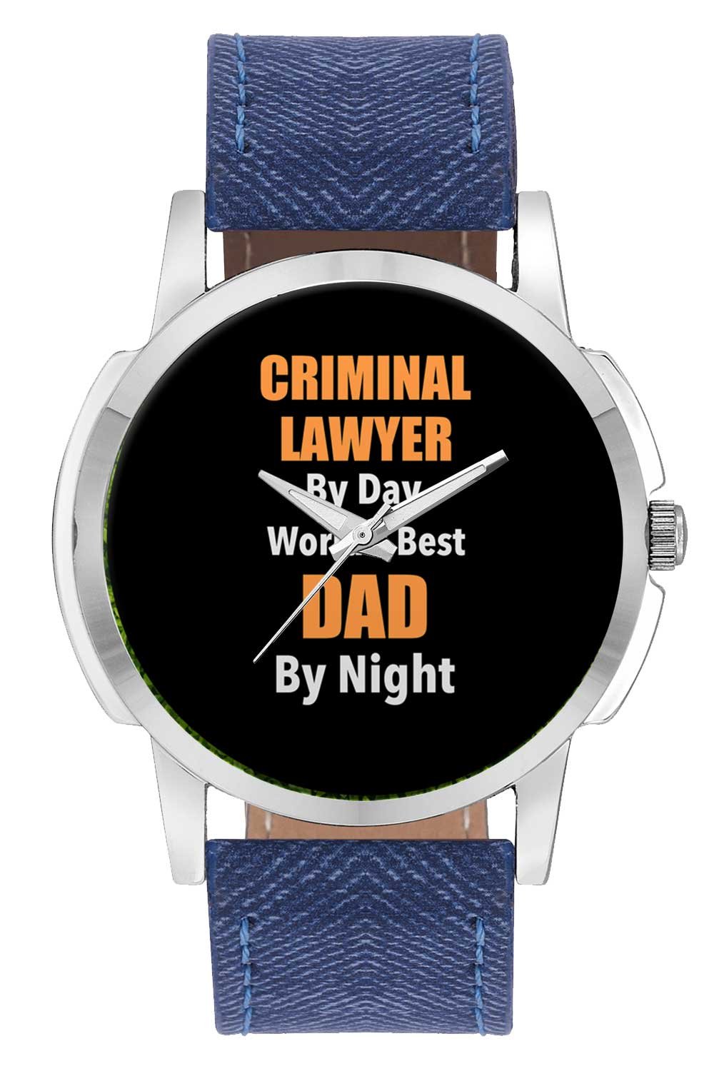 Wrist Watch for Men - Corporate Lawyer by Day, Worlds Best Dad by Night | Gift for Corporate Lawyer - Analog Mens and Boys Unique Quartz Leather Band Round Designer dial Watch (B074CMQ19L) Amazon Price History, Amazon Price Tracker