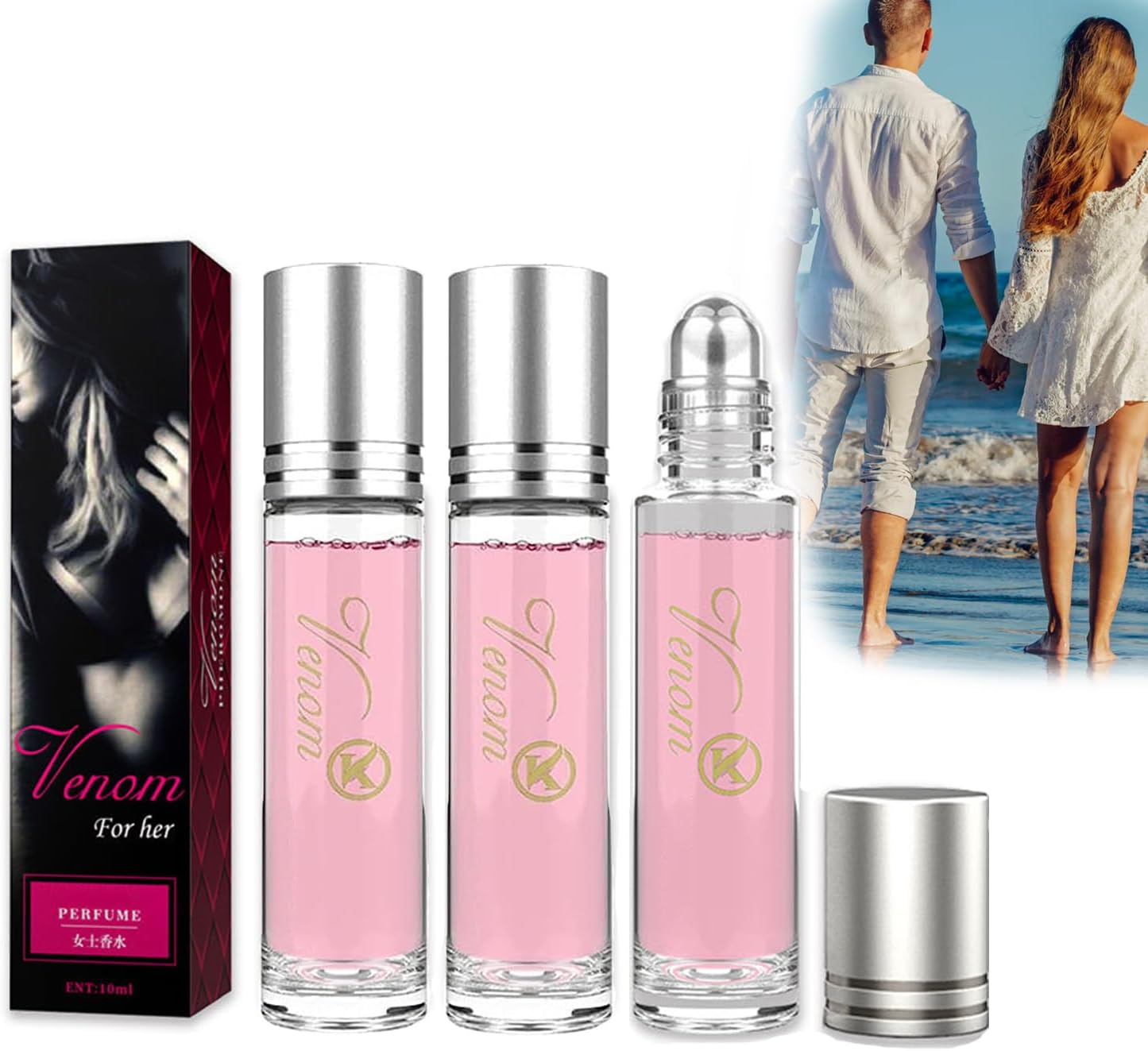 Lunex Phero Perfume for Women - 3pcs Ferro Roll-on Perfume Oil Set, Ferromont Fragrance