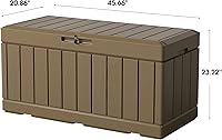 Vista 11 de Greesum Caja de 31 galones para exteriores, cajas de almacenamiento para exteriores para todo tipo de clima, para muebles de patio, caja de entrega
