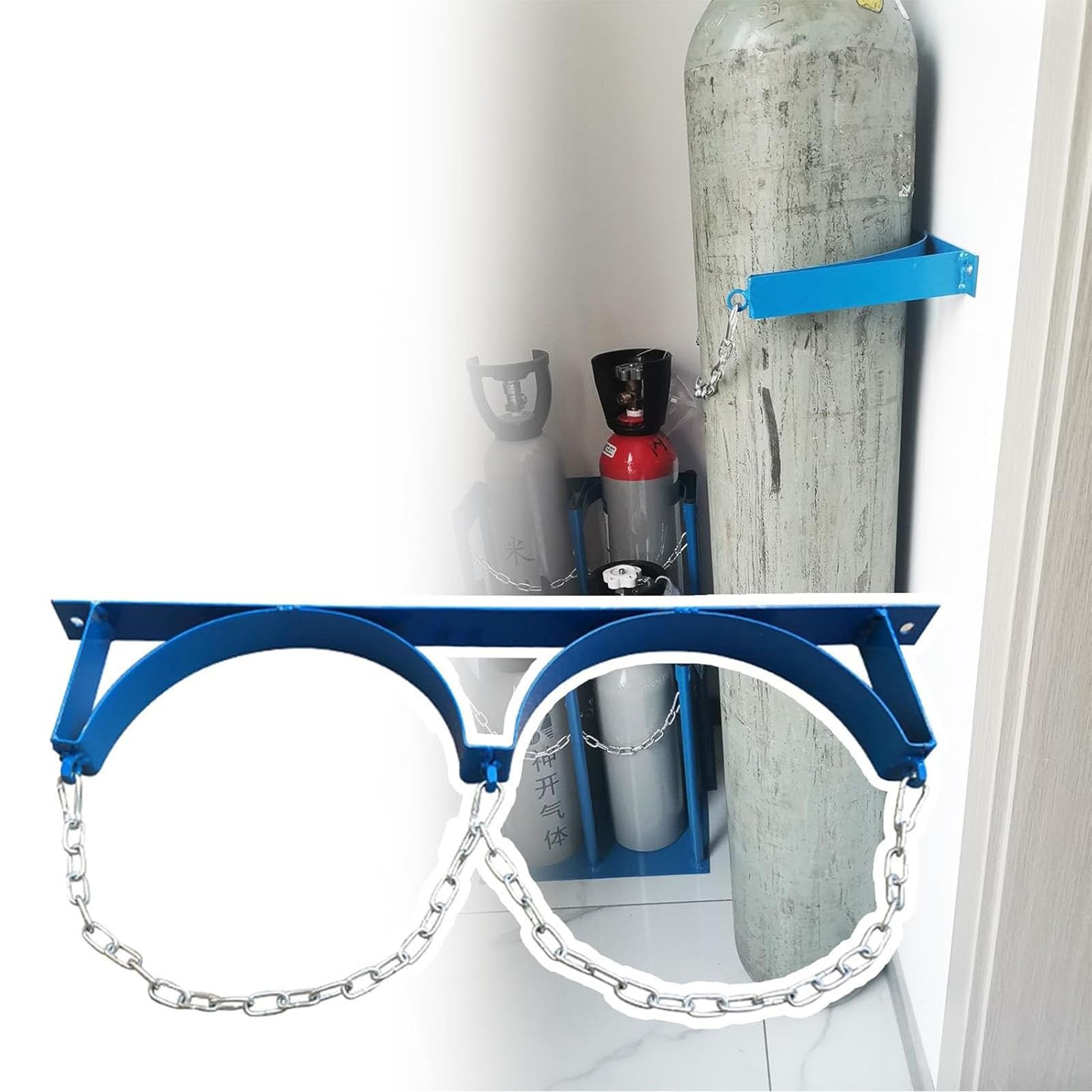 Support de rangement pour bouteille de gaz évitant les chutes