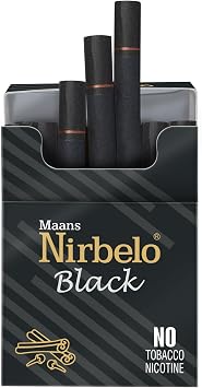 Black Herbal Smoke Sticks 100% Tobacco & Nicotine Free | Ayurvedic Herbal sticks with Clove & Cinnamon | Natural Organic Paper Rolls | Chemical-Free | 20 Count Pack of 1