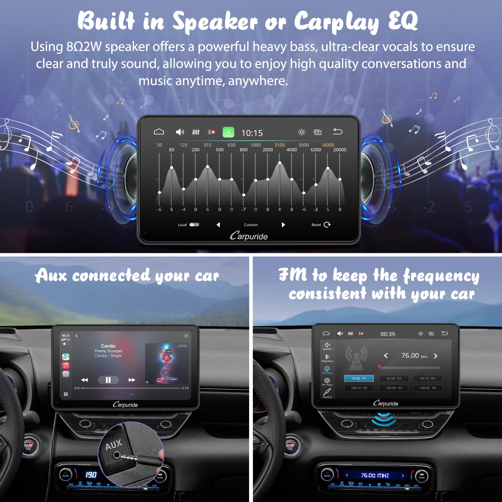 Amazon.co.jp: Carpuride W701 Pro ポータブルカープレイ Android