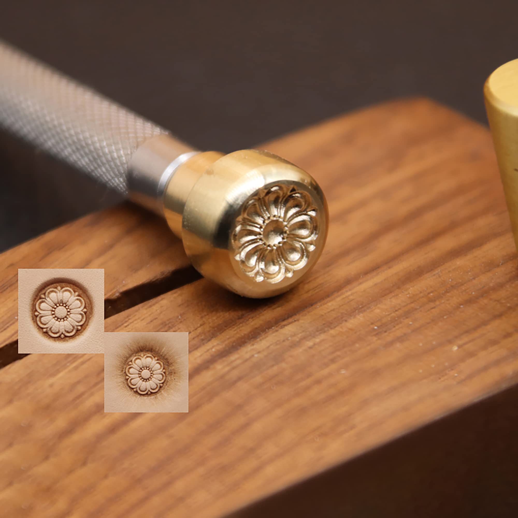 3 Pièces Tampon Pour Cuir Gaufrage - Outils Sculpture Cuir 3 Styles Pour Artisanat