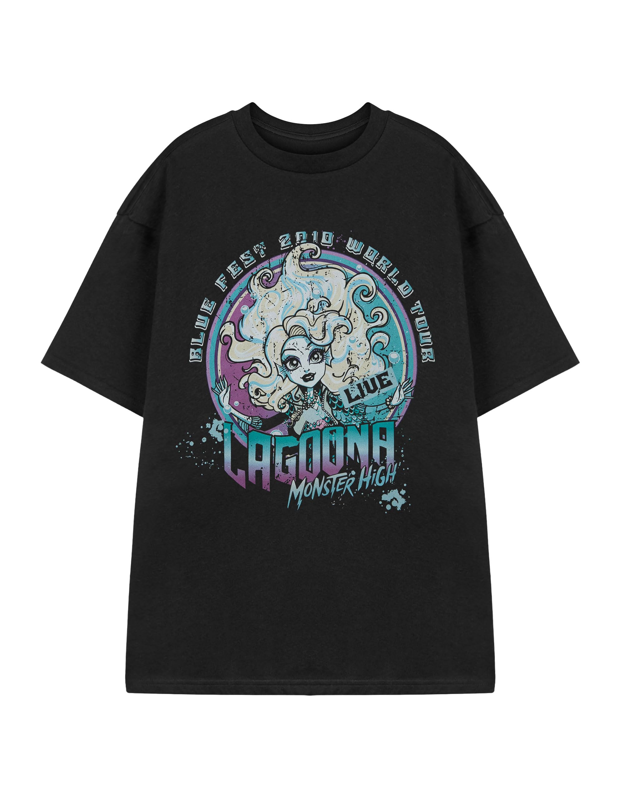 Vanilla Underground Women's Black Monster High Lagoona Short Sleeved T-Shirt - XXX-Large