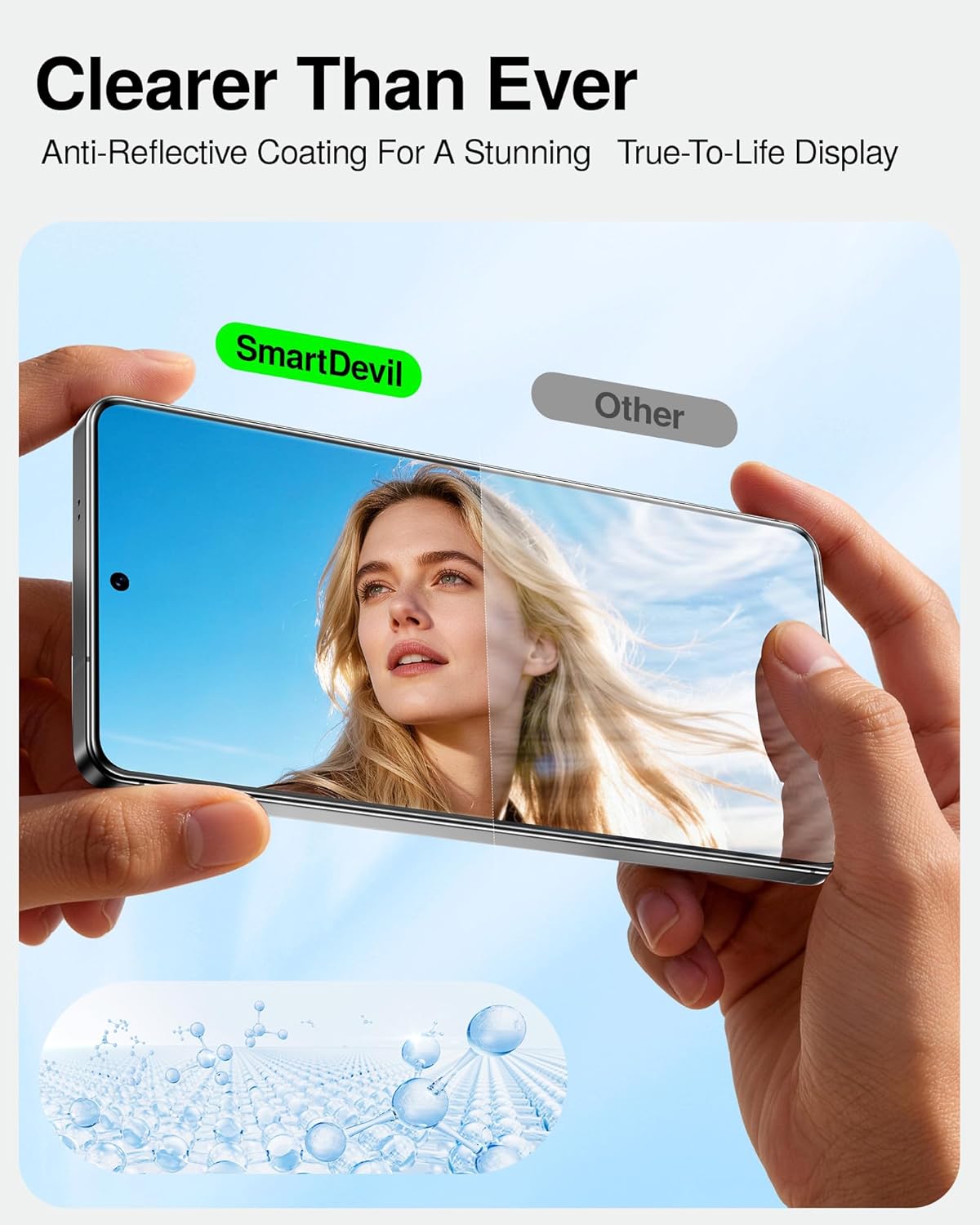 SmartDevil for Samsung Galaxy S26 Ultra Screen Protector, Anti-Reflective AR Tempered Glass Film [3 Pack], 9H Scratch & SGS Impact Resistant, In-Display Fingerprint Reader Compatible, SmartPull Box Bubble-Free Easy Install System