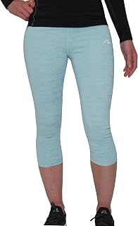 More Mile Heather Girls 3/4 Capri Running Tights
