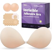 Invisible Strapless Sticky Bra Push up for Women, Ultra Adhesive Bra for Backless Dress, Cleavage Bra Lift Novelty Bras