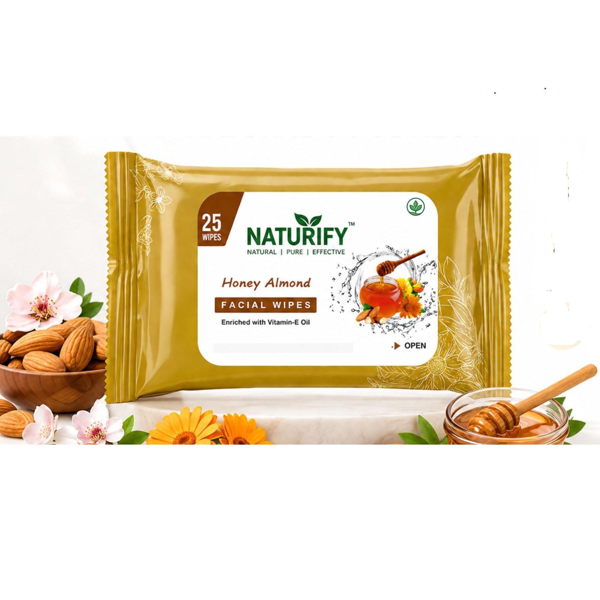 50 PCS Cotton Soft Wipes Daily Cleansing Face Wipes | Makeup Remover Wipes | Wet Tissue for Face with Honey-Almond , Cucumber & Vitamin E | Wet Wipes for Women & Men | Paraben & Alcohol Free (PACK OF 2)-image-34