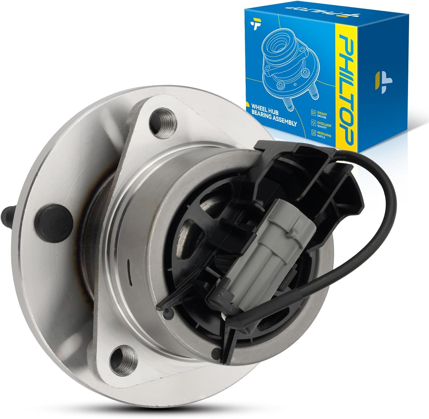 PHILTOP Front Wheel Hub Bearing for 2005-2010 Chevrolet Cobalt, 2006-2011 Chevrolet HHR, 2003-2007 Saturn Ion, 2007-2009 Pontiac G5, 513206 Hub Assembly w/ABS 5 Lugs