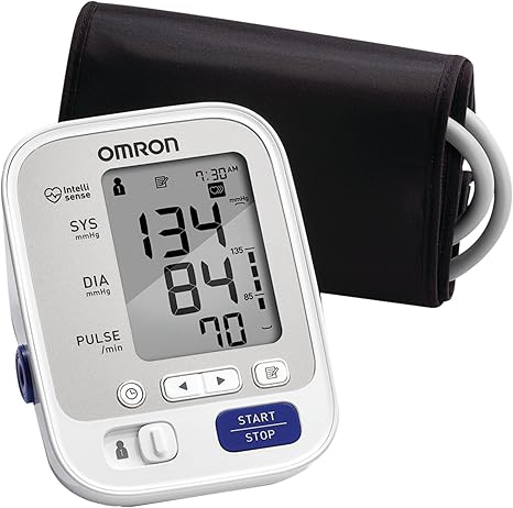 Omron 5 Series Upper Arm Blood Pressure Monitor; 2-User, 100-Reading Memory, Soft Wide-Range Cuff, #1 Dr. Recommended by Omron, White, Large Omron 5 Series Upper Arm Blood Pressure Monitor; 2-User, 100-Reading Memory, Soft Wide-Range Cuff, #1 Dr. Recommended by Omron, White, Large