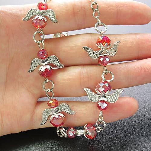 Miniatura 3 de Confirmación Favor Crystal Angel Pulsera Rojo 12PCS -Recuerdos de Confirmación/Regalo de Cumpleaños