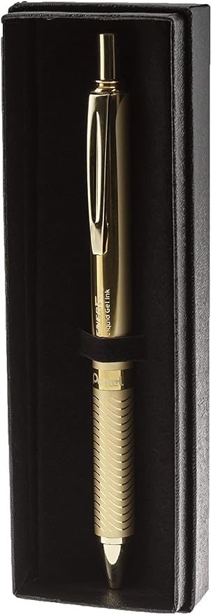 Pentel EnerGel Alloy Bolígrafo Retráctil Dorado Tinta Negra miniatura 3