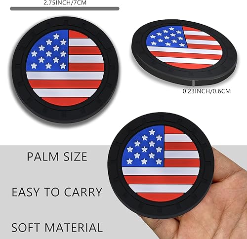 Miniatura 2 de 2 posavasos para automóvil, forro para portavasos de automóvil, funda para portavasos para automóvil, ajuste universal (multicolor)