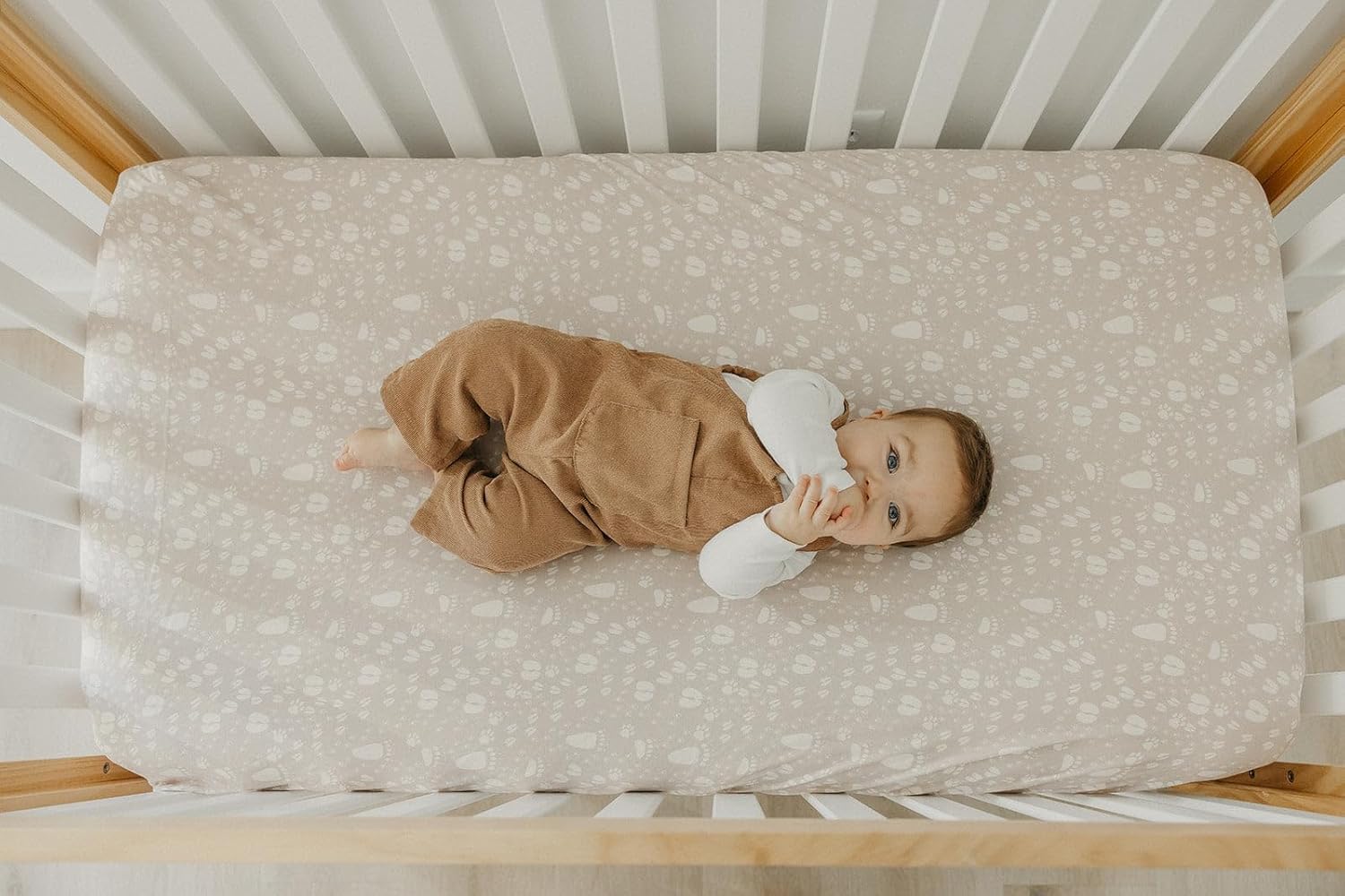 Premium Knit Baby Crib Sheets for Boys and Girls by Copper Pearl: Breathable and Soft, Fitted Crib Sheets for Standard Baby Mattresses, Crib Sheet for Baby Registry or Shower Gift, Tracker