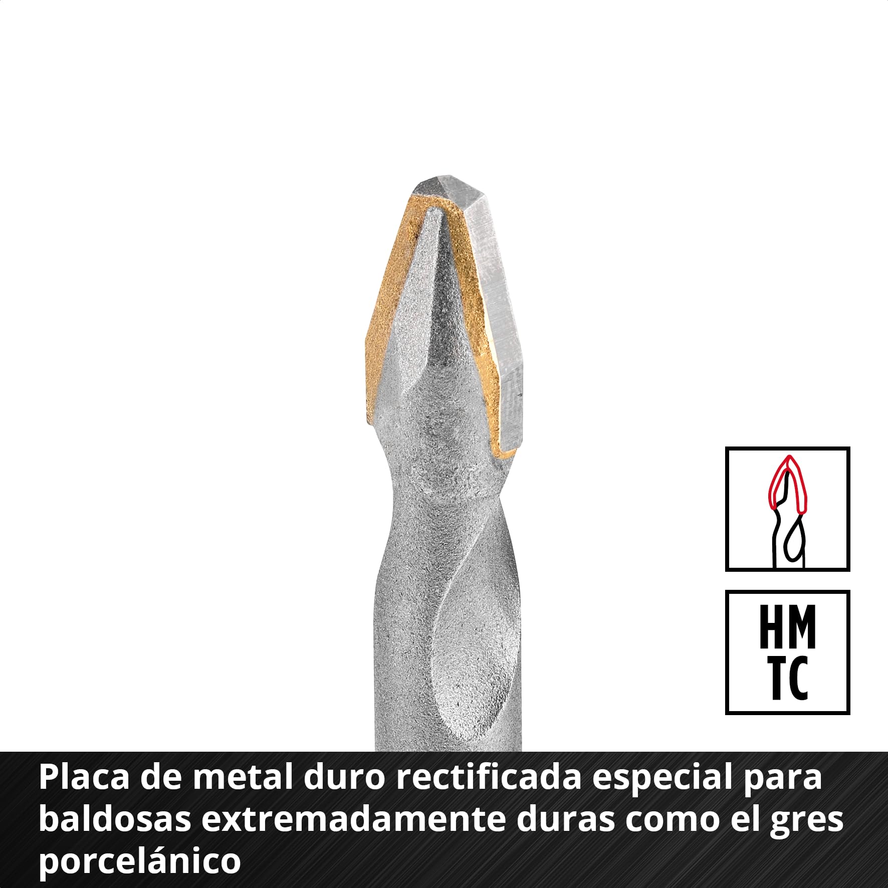 Juego de 4 brocas de porcelanico surtidas.