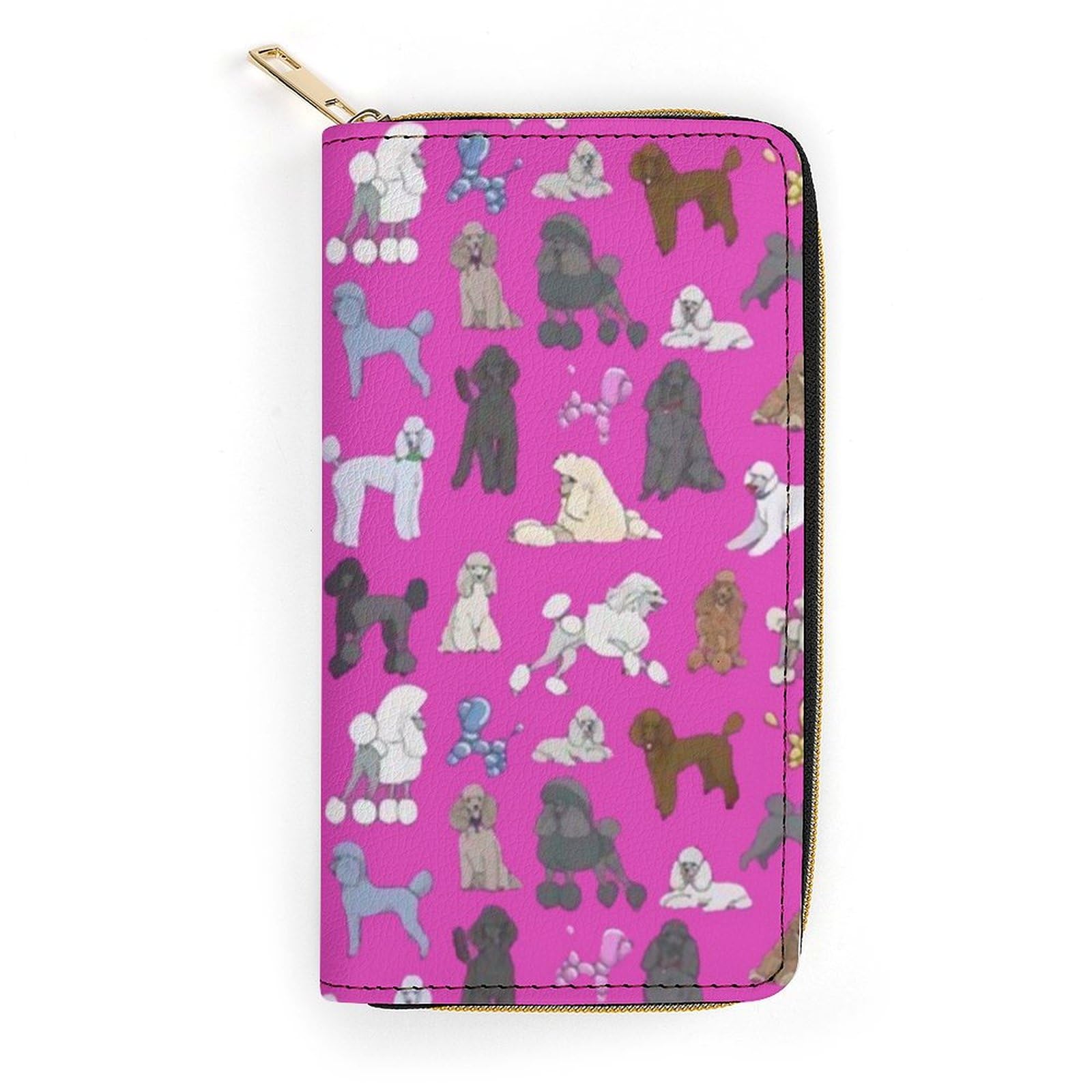 Amazon.co.jp: 財布 プードル 犬柄 長財布 メンズ レディース ロング 
