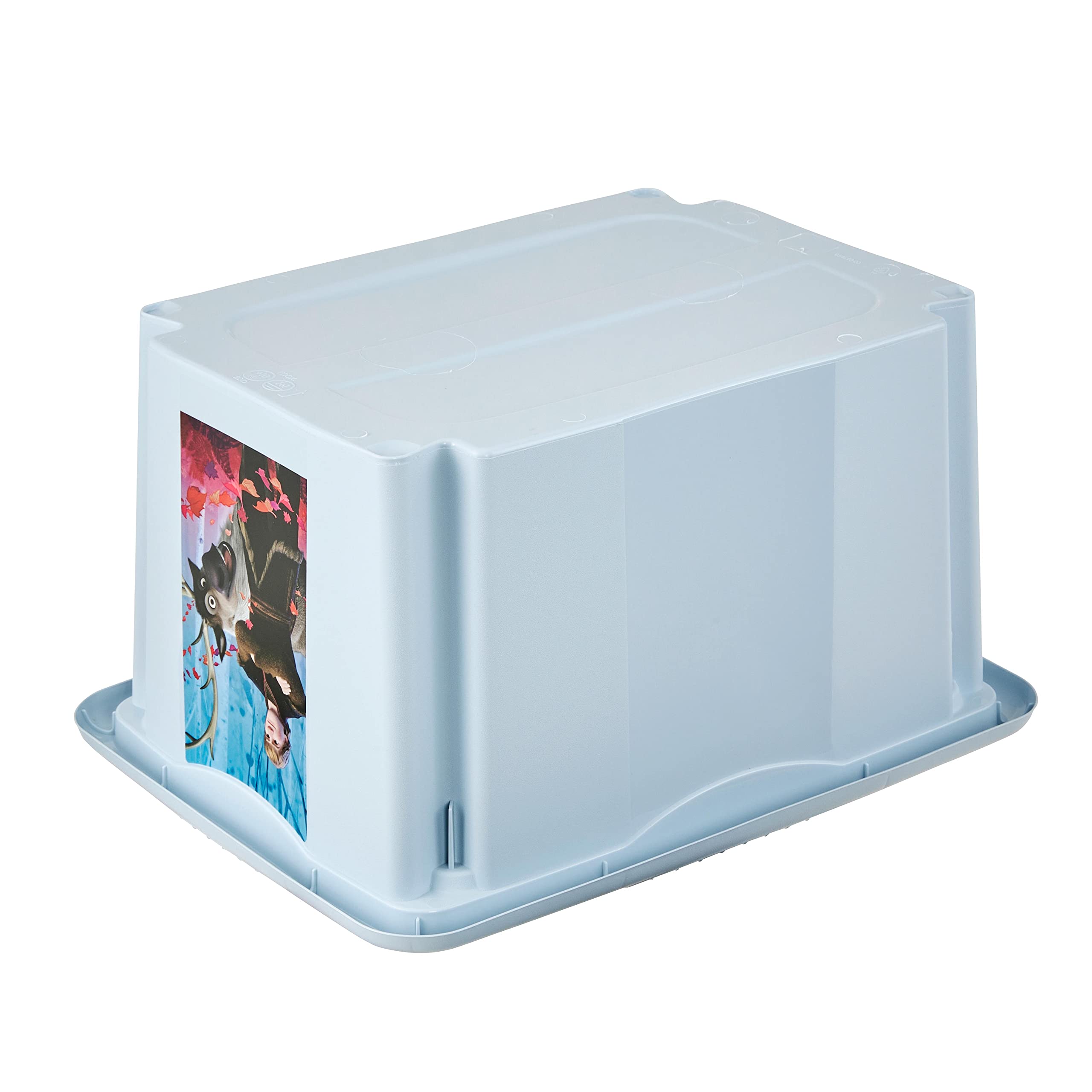 keeeper Frozen 2 - Scatola portaoggetti con coperchio, girevole e impilabile, per bambini, 15 l, colore: Blu