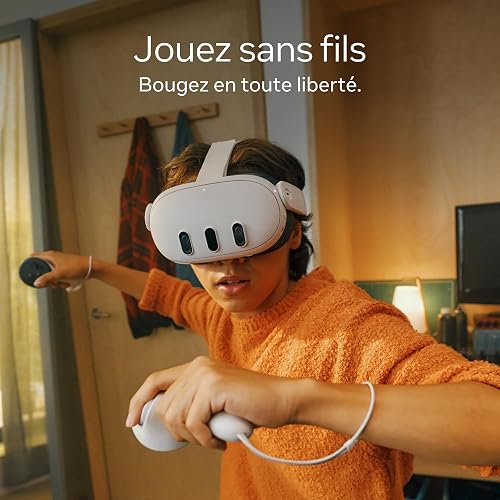 Meta Quest 3 512 Go | Casque VR — 30 % de pixels en plus — 2 x plus de performance graphique — Réalité virtuelle sans fil — Pack Gorilla Tag Cardboard Monkenaut — Exclusivité Amazon - 2