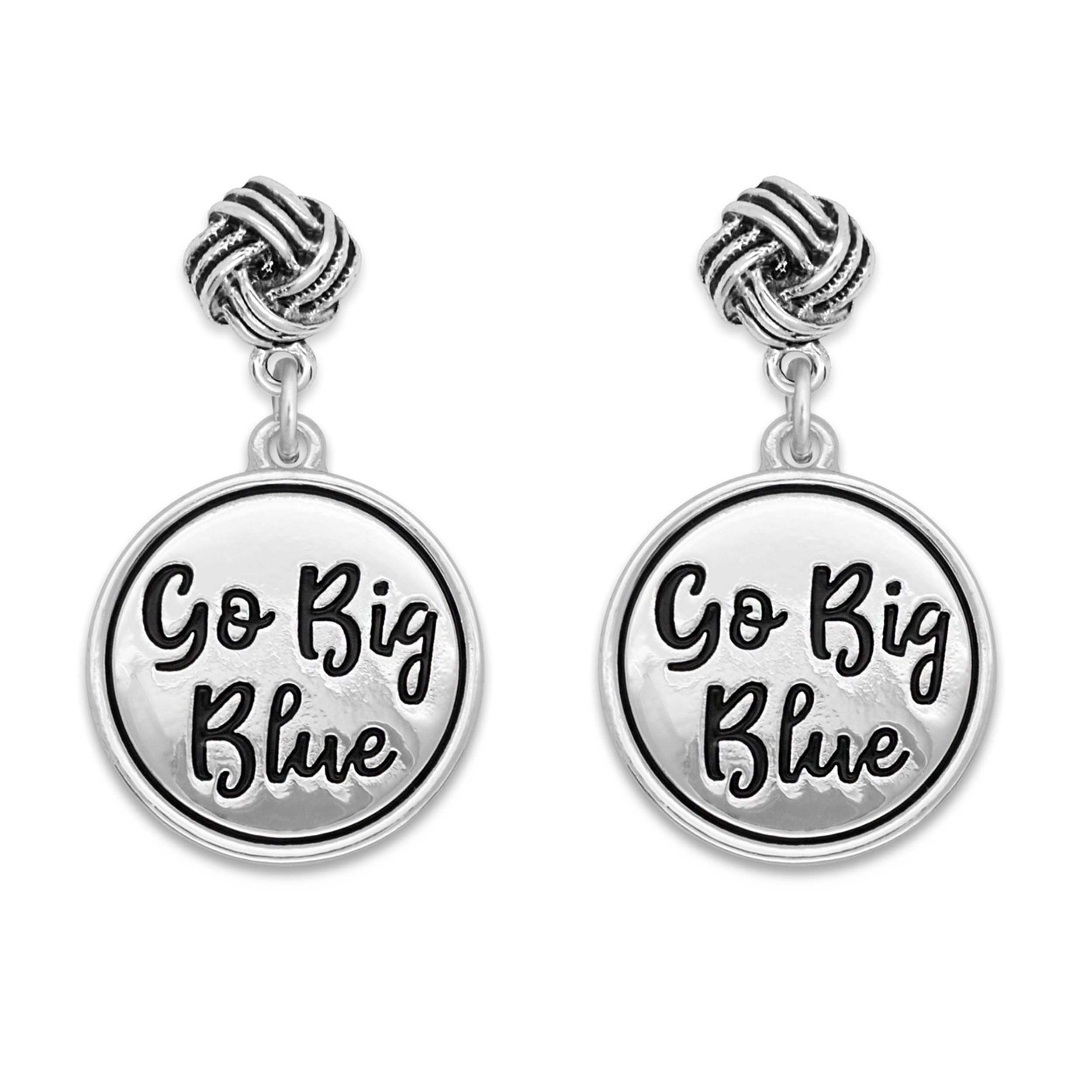 From the Heart Kentucky Wildcats Go Big Blue Silver Twist and Shout Earrings Jewelry Gift UK