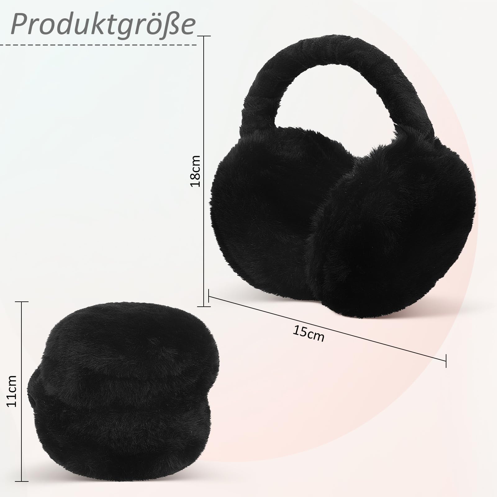 Apricitie Winter Ohrenwärmer Faltbare Ohrenschützer Verstellbarer Plüsch Ohrenschützer Warme Earmuffs Ear Muffs Ear Warmers Kälteschutz Winterzubehör für Damen Herren