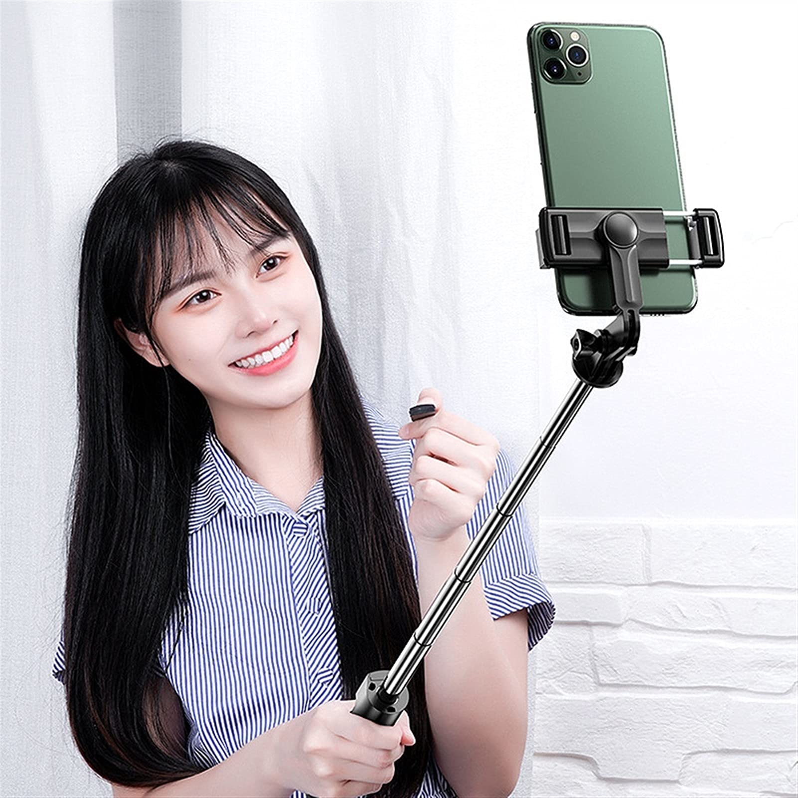SCRUBY 3 in 1 Bluetooth Selfie Stick Pieghevole Palmare Monopiede Otturatore Remoto Estensibile